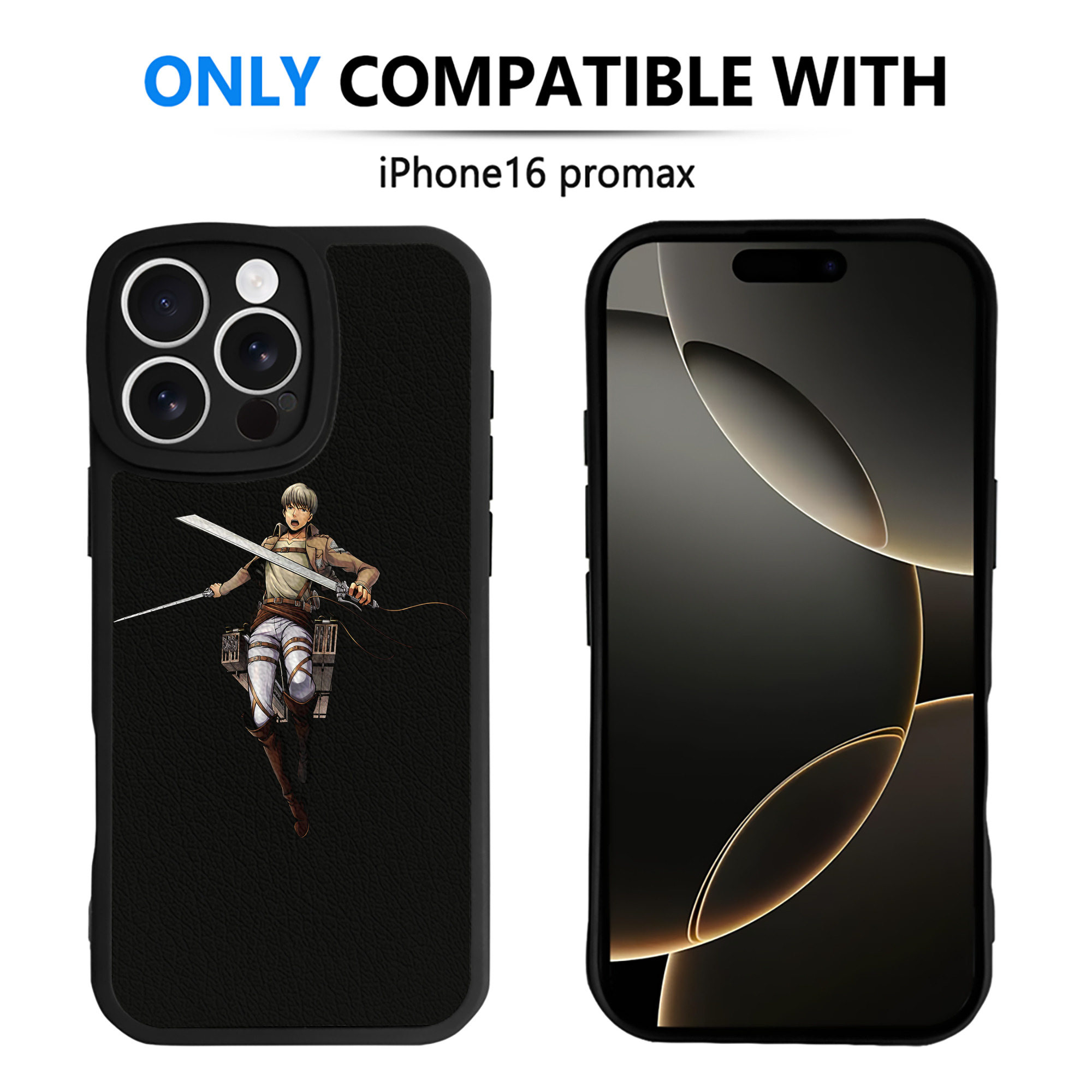 （画像用） 進撃の巨人 Attack on Titan 【iPhone 16シリーズ対応】シリコンスマホケース（レザー調） 材質：シリコン